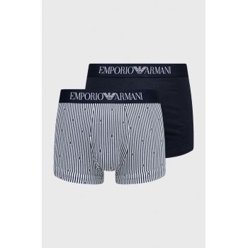 Emporio Armani Underwear boxeri barbati, culoarea albastru marin