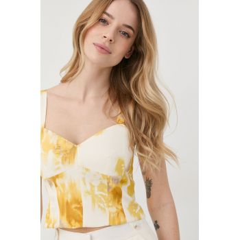 Marella top femei, culoarea galben