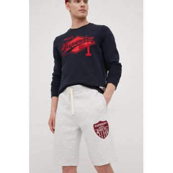 Superdry pantaloni scurti barbati, culoarea gri de firma originali