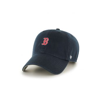 47brand șapcă MLB Boston Red Sox culoarea bleumarin, cu imprimeu  B-BSRNR02GWS-NY