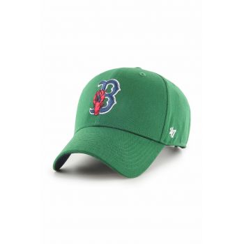 47brand șapcă Boston Red Sox culoarea verde, cu imprimeu