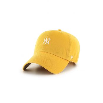 47brand șapcă New York Yankees culoarea galben, cu imprimeu ieftina