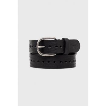 Sisley curea de piele barbati, culoarea negru