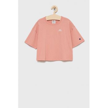 Champion tricou de bumbac pentru copii 404337 culoarea roz ieftin