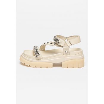 Sandale de piele cu toc masiv Saturn Sandale de piele cu toc masiv Saturn
