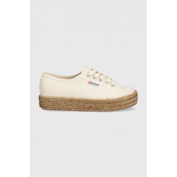 Superga tenisi femei, culoarea bej