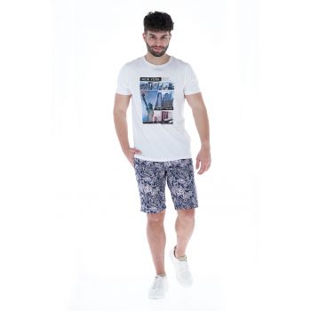 Pantaloni scurti de bumbac cu imprimeu
