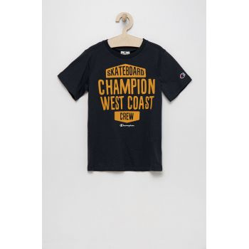 Champion tricou de bumbac pentru copii 305993 culoarea albastru marin, cu imprimeu
