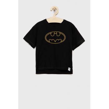 GAP tricou de bumbac pentru copii culoarea negru, cu imprimeu