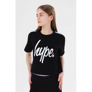 Hype tricou de bumbac pentru copii culoarea negru