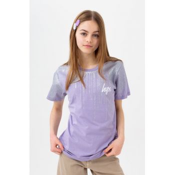 Hype tricou de bumbac pentru copii culoarea violet