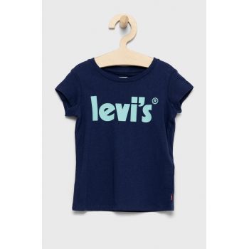 Levi's tricou de bumbac pentru copii culoarea albastru marin
