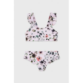 Name it costum de baie pentru copii din două piese culoarea roz