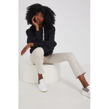 Answear Lab pantaloni femei, culoarea bej, evazati, high waist