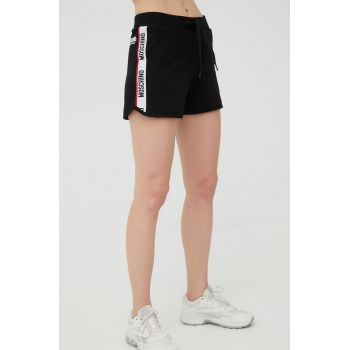 Moschino Underwear pantaloni scurti de pijama femei, culoarea negru,