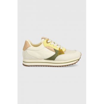 Gant sneakers Bevinda culoarea bej