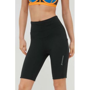 Houdini pantaloni scurti sport Adventure femei, culoarea negru, neted, high waist de firma originali