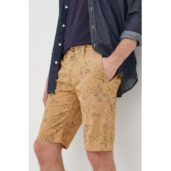 Pepe Jeans pantaloni scurti din bumbac Mc Queen Short Garden barbati, culoarea bej ieftini