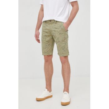 Pepe Jeans pantaloni scurti din bumbac Mc Queen Short Garden barbati, culoarea verde ieftini