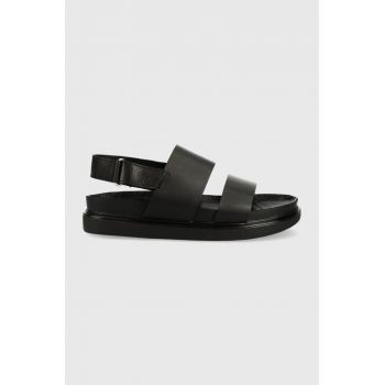 Vagabond sandale de piele Erin femei, culoarea negru