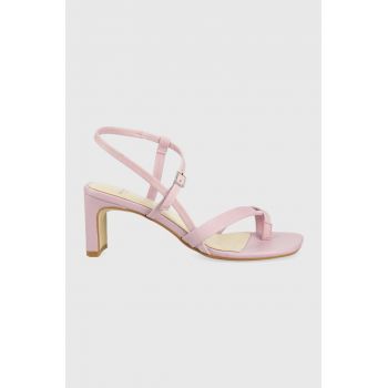 Vagabond sandale de piele Luisa culoarea roz