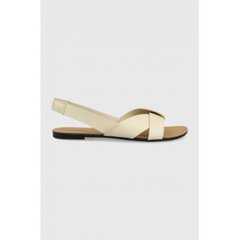 Vagabond sandale de piele Tia femei, culoarea bej