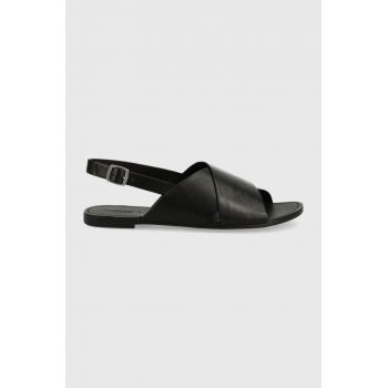 Vagabond sandale de piele Tia femei, culoarea negru