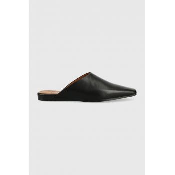 Vagabond Shoemakers slapi de piele Wioletta femei, culoarea negru