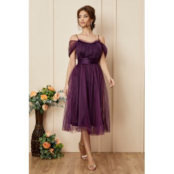 Rochie Queeny Violet la reducere