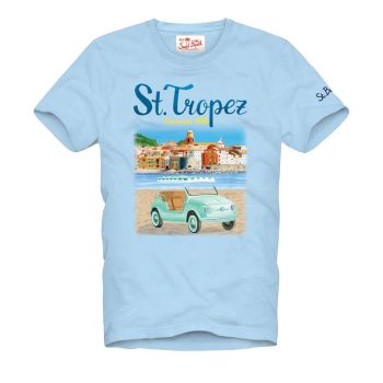 Man Cotton T-Shirt With Fiat 500 Print S