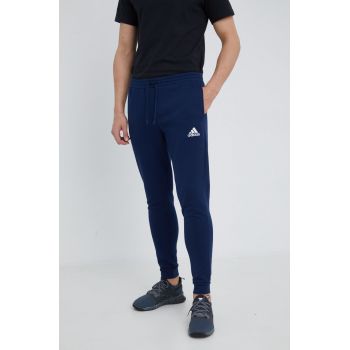 adidas Performance pantaloni de trening Entrada 22 bărbați, culoarea bleumarin, cu imprimeu H57529
