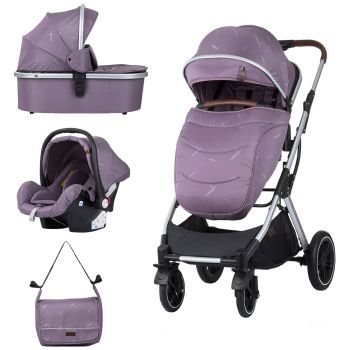 Carucior Chipolino Zara 3 in 1 lilac de firma original