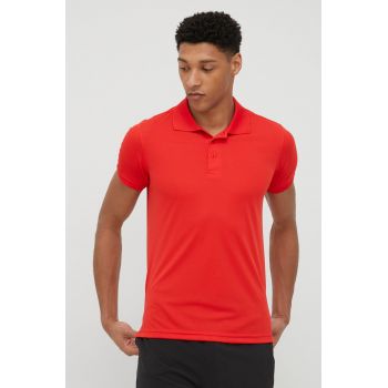 CMP tricou polo barbati, culoarea rosu, neted