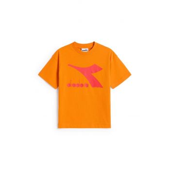 Diadora tricou de bumbac pentru copii culoarea portocaliu