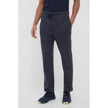 MICHAEL Michael Kors pantaloni de bumbac barbati, culoarea albastru marin, melanj