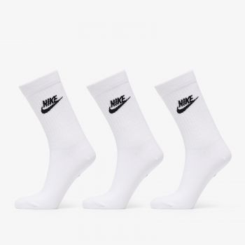 Nike Sportswear Everyday Essential Crew Socks 3-Pack White/ Black la reducere