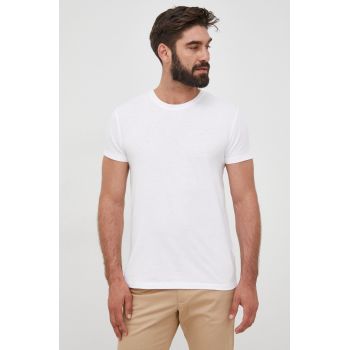 Gant tricou din bumbac culoarea alb, neted