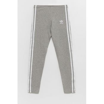 adidas Originals leggins copii HI2277 culoarea gri, neted ieftini