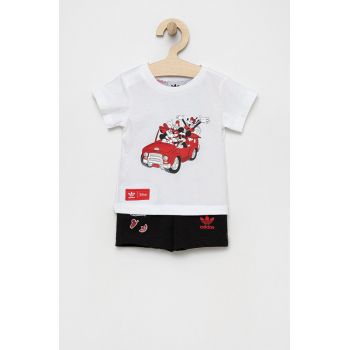 adidas Originals set de bumbac pentru copii Disney HF7538 culoarea alb ieftin