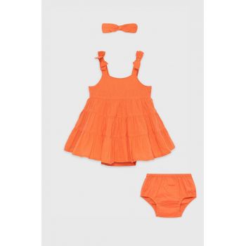 GAP rochie fete culoarea portocaliu, mini, evazati