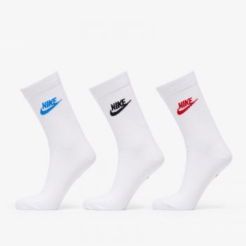 Nike Sportswear Everyday Essential Crew Socks 3-Pack White/ Multicolor ieftin
