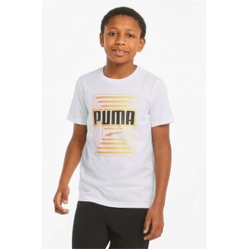 Puma tricou de bumbac pentru copii 847292 culoarea alb, cu imprimeu