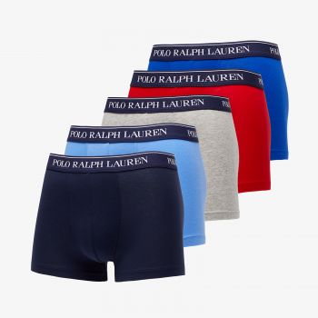 Ralph Lauren Stretch Cotton Classic Trunk 5-Pack Red/ Grey/ Royal Game/ Blue/ Navy