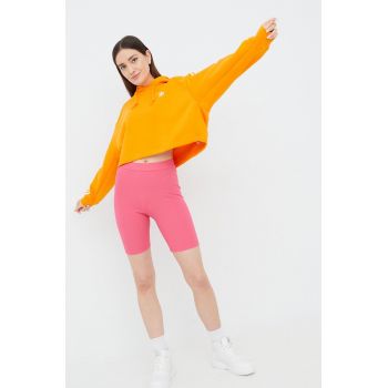 adidas Originals bluza Adicolor femei, culoarea portocaliu, cu imprimeu