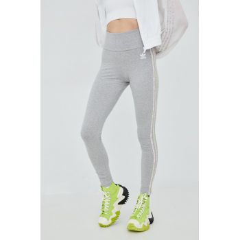 adidas Originals colanti HT5968 femei, culoarea gri, cu imprimeu