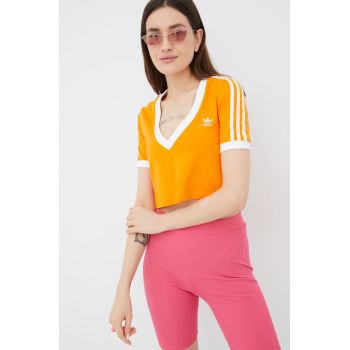 adidas Originals tricou Adicolor femei, culoarea portocaliu