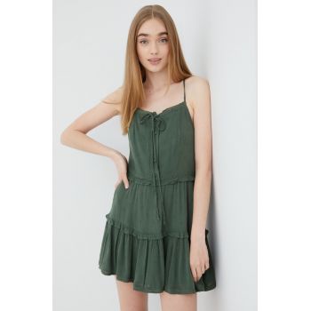 Superdry rochie culoarea verde, mini, evazati de firma originala