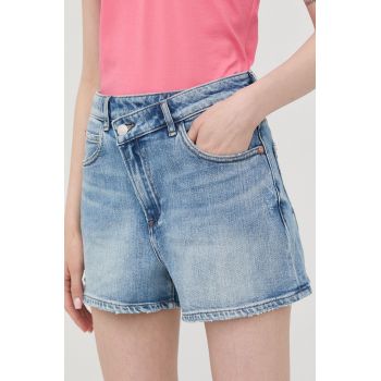 Miss Sixty pantaloni scurti jeans femei, neted, high waist