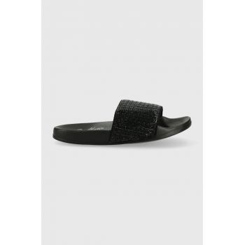 Skechers papuci femei, culoarea negru