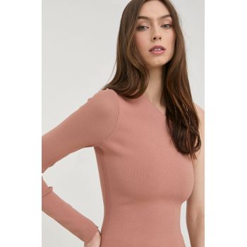 Victoria Beckham bluza femei, culoarea roz, neted de firma originala